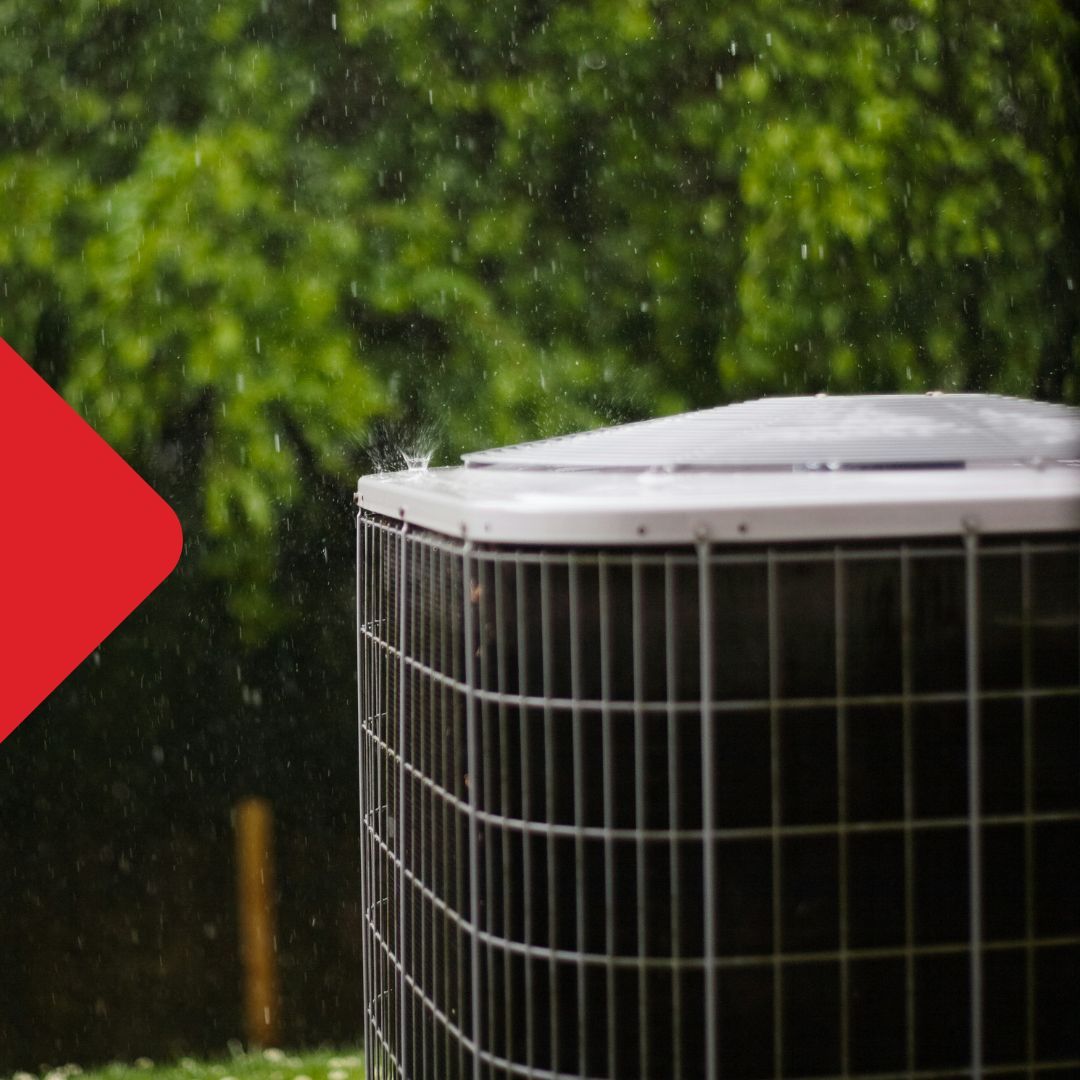 hvac unit in rain