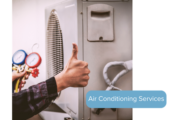 An air conditioner being serviced 