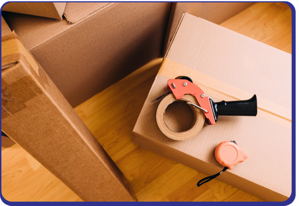 boxes and tape