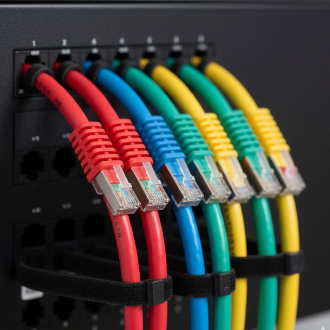 color coded ethernet cables