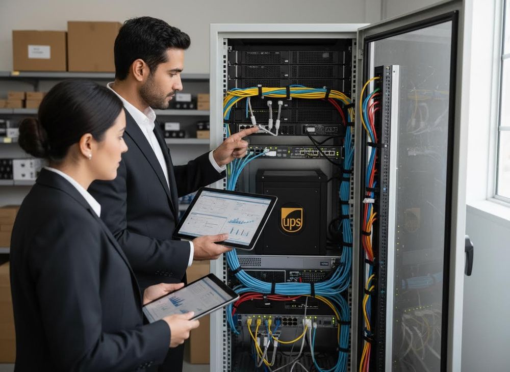 UPS IT Professionals Managing Data Center Servers