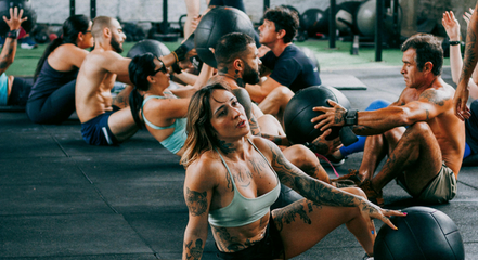group exercise class. 