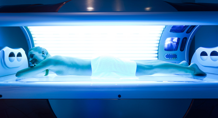 tanning bed. 