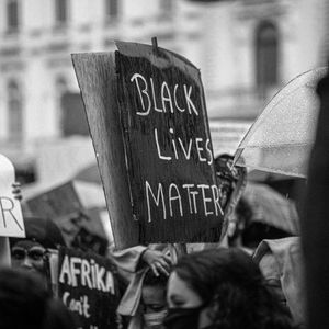 Black Lives Matter sign at protest