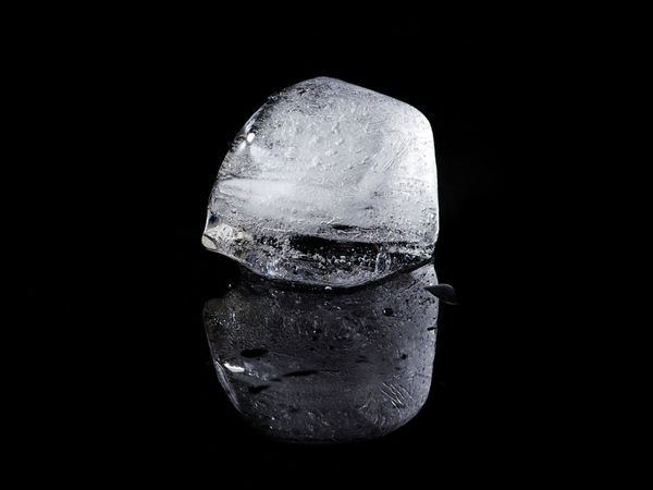 Melting ice cube. 