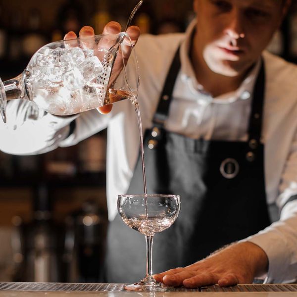  Bartender pouring a drink