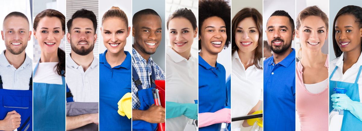 team member of the commercial cleaning franchise
