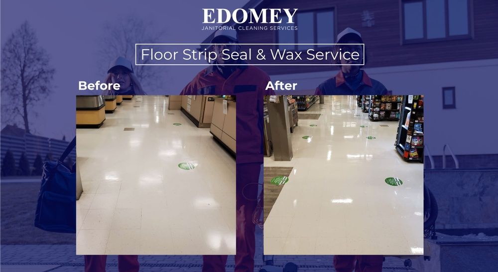 Floor Strip Seal and Wax Service commercial cleaning