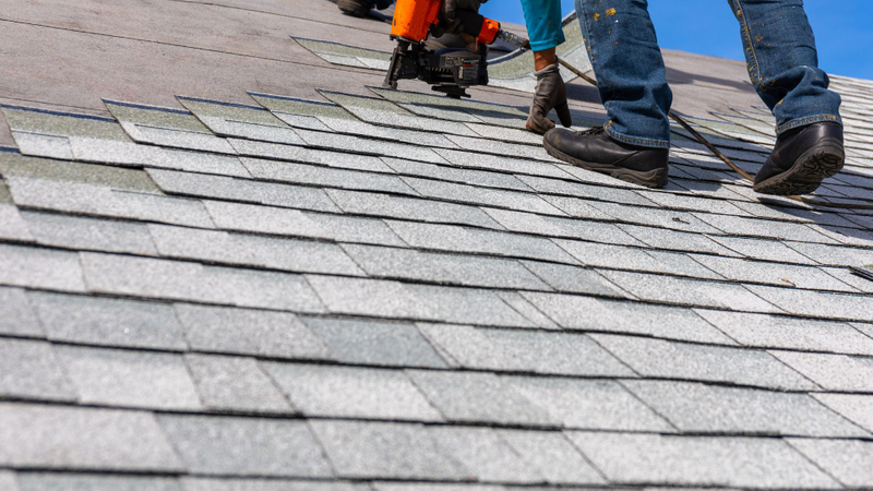 installing shingles 