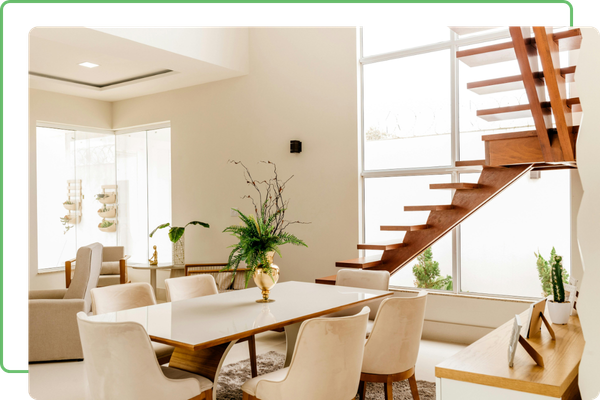 clean dining space
