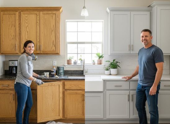 Kitchen Cabinet Renovation Before and After