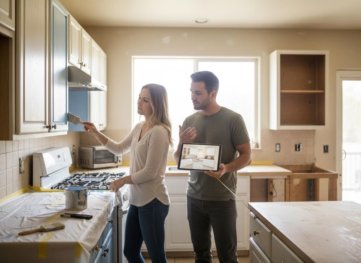 Couple Renovating Kitchen with Digital Design