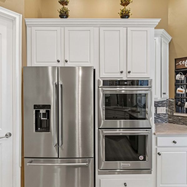 kitchen with double ovens