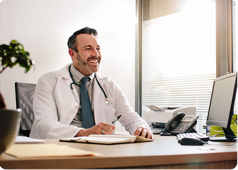 Doctor at desk