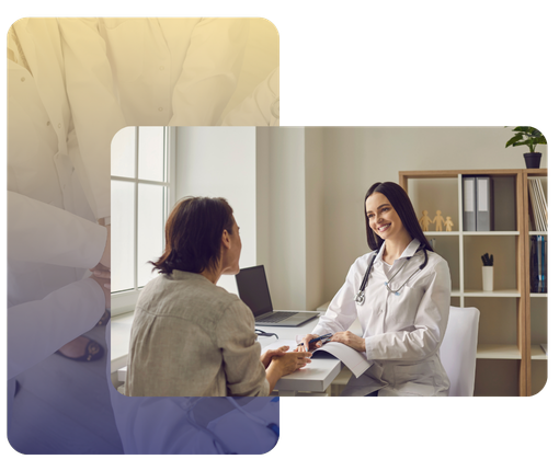 Doctor talking to a patient