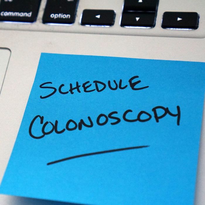 Sticky note for scheduling a colonoscopy