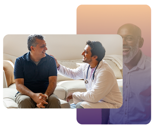 Man talking to a doctor