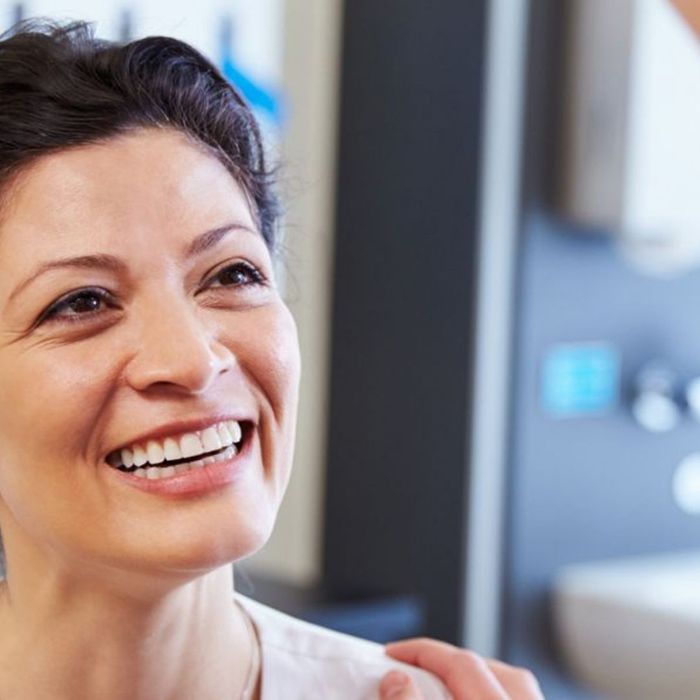 woman smiling
