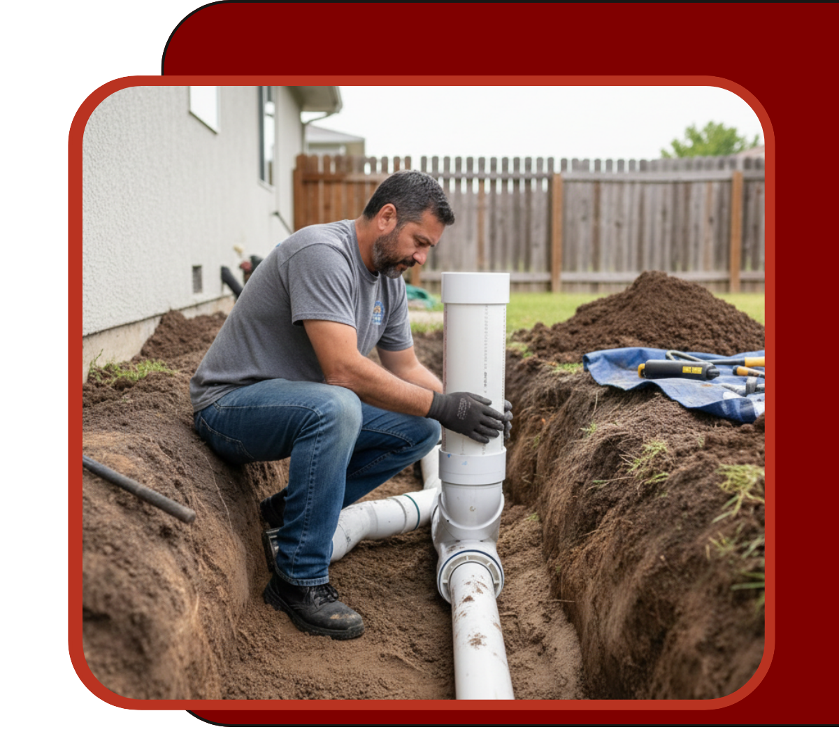 a sewer  line repair