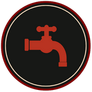 Black and red faucet icon Faucet Repair and Replacement.png