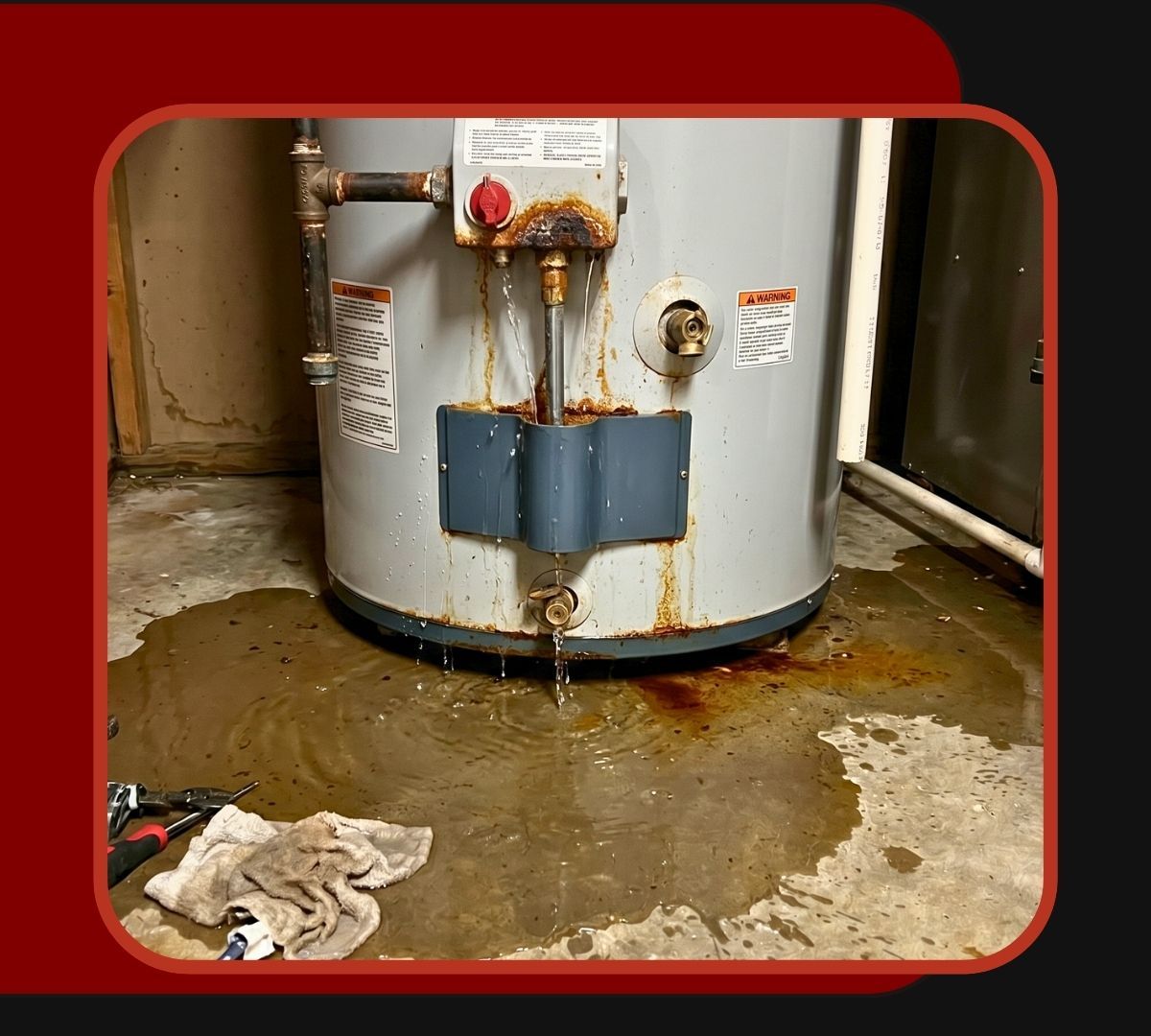 Water heater leak.