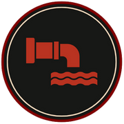 Black and red sewer pipes icon Sewer Camera Inspections.png