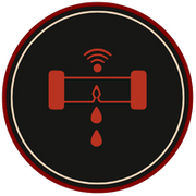Black and red pipe leak detection icon Water Leak Detection.png