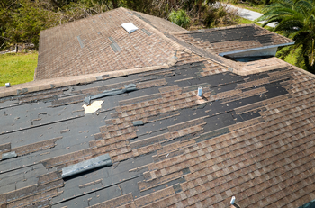 Roof replacement project in progress