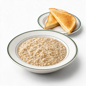Oatmeal and toast