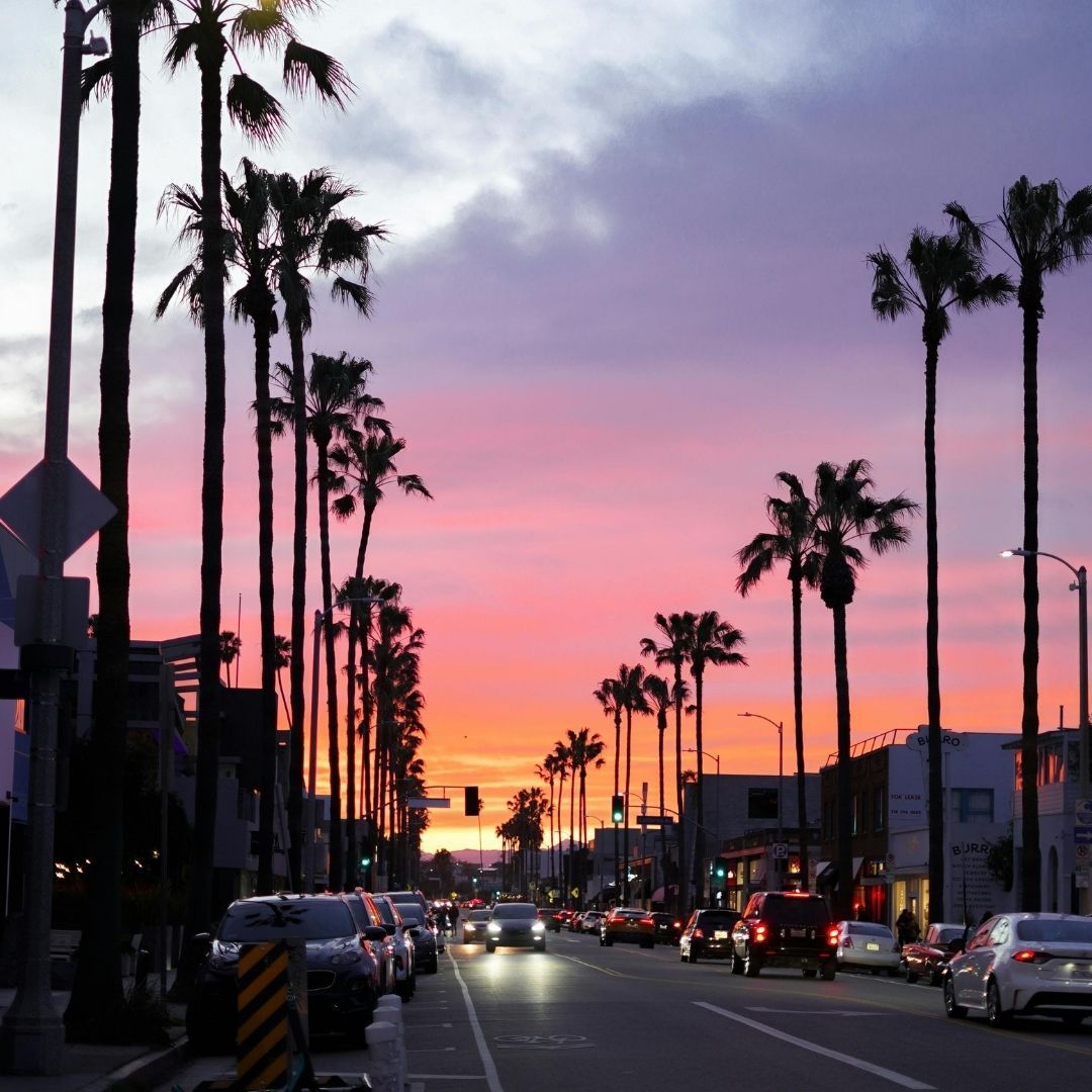 Sunset in los angeles
