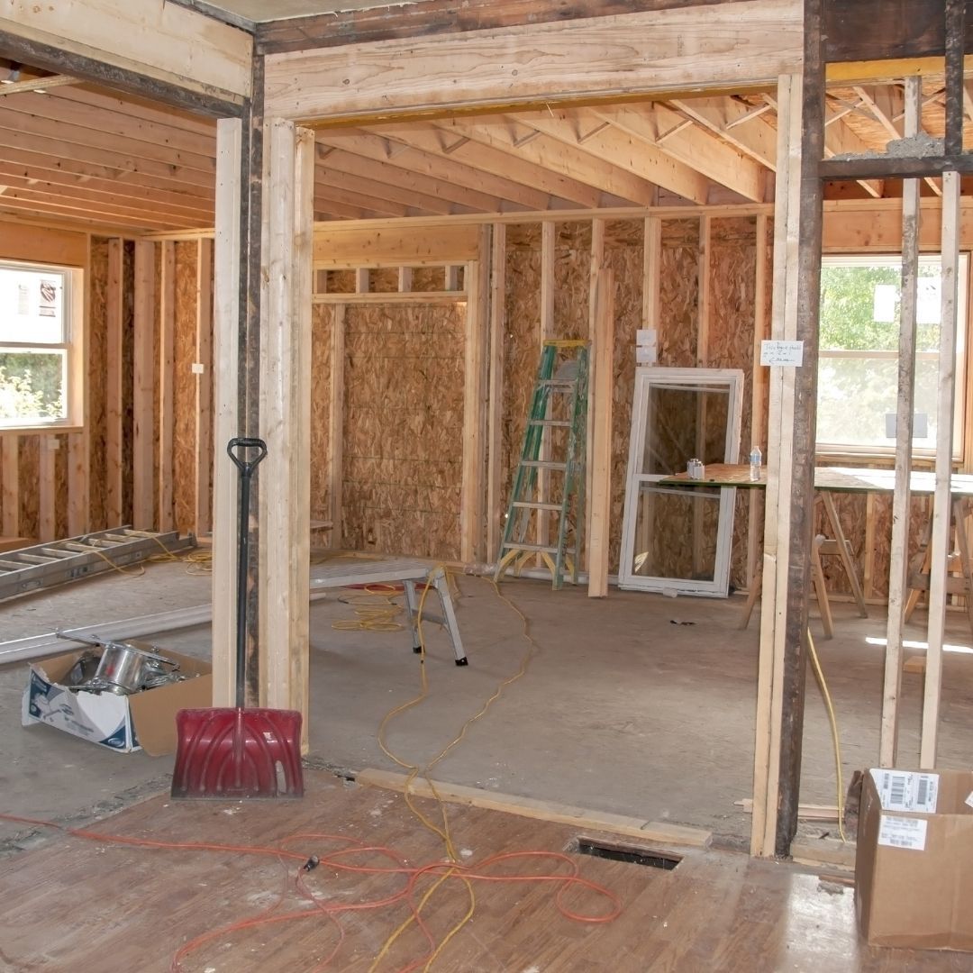 Contractor completing new home