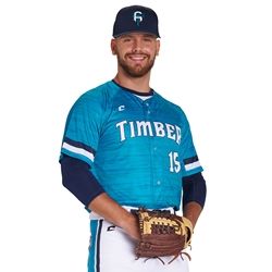 JUICE Full Button Pro Neck Short Sleeve Fitted Jersey