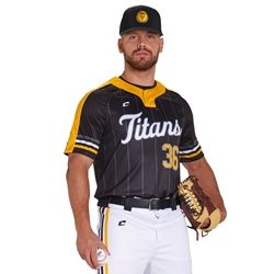 Juice 2-Button Pro Neck Short Sleeve Fitted Jersey