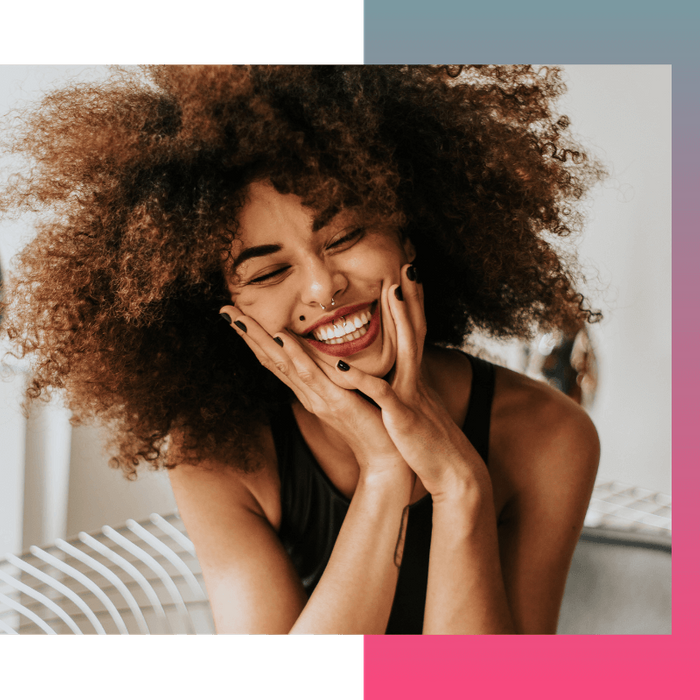 woman smiling