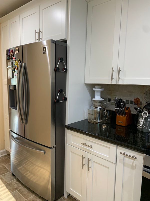 Stainless steel appliances, new cabinets