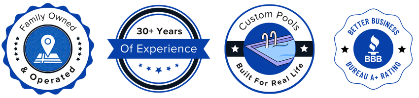 family owned & operated, 30+ years of experience, custom pools built for real life, better business bureau a+ rating