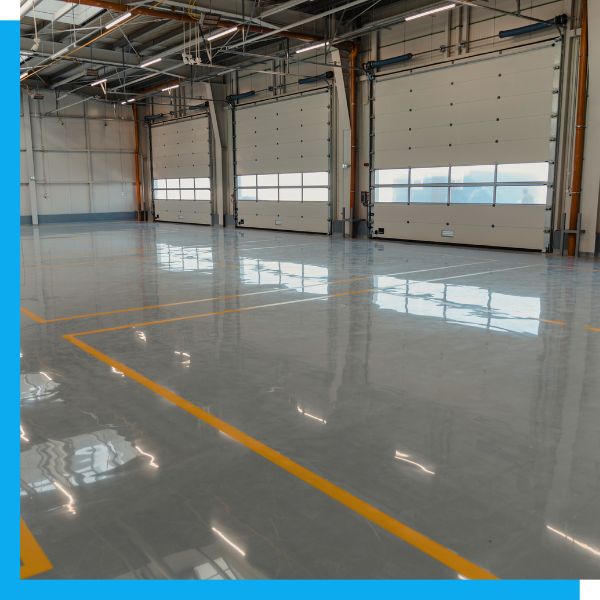 commercial epoxy floors in warehouse garage