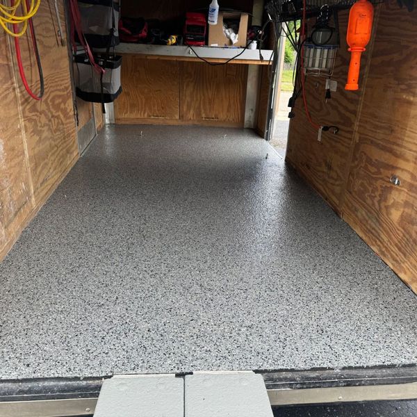 garage trailer with new coating