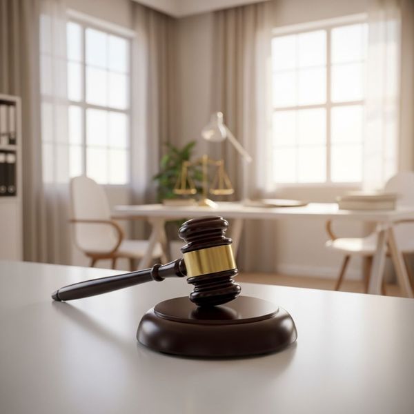 wooden gavel on a sound block