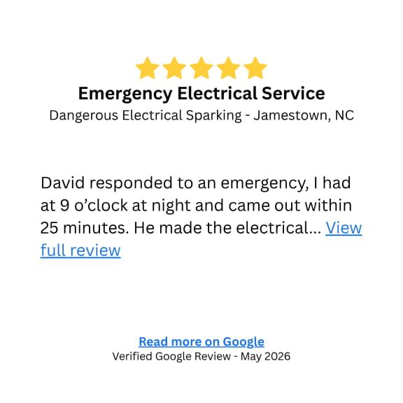 Emergency electrical repair customer review