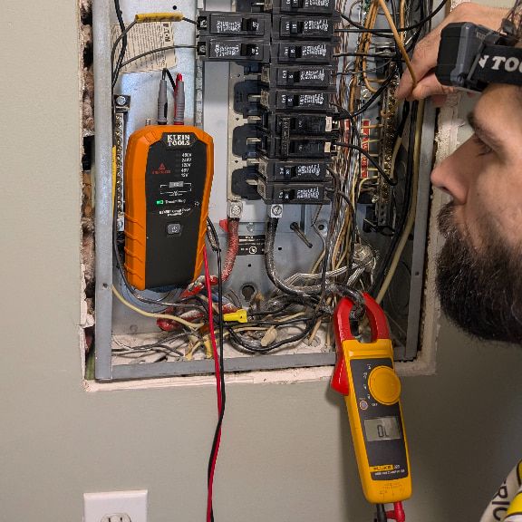 Emergency Electrician Performing Electrical Diagnostics