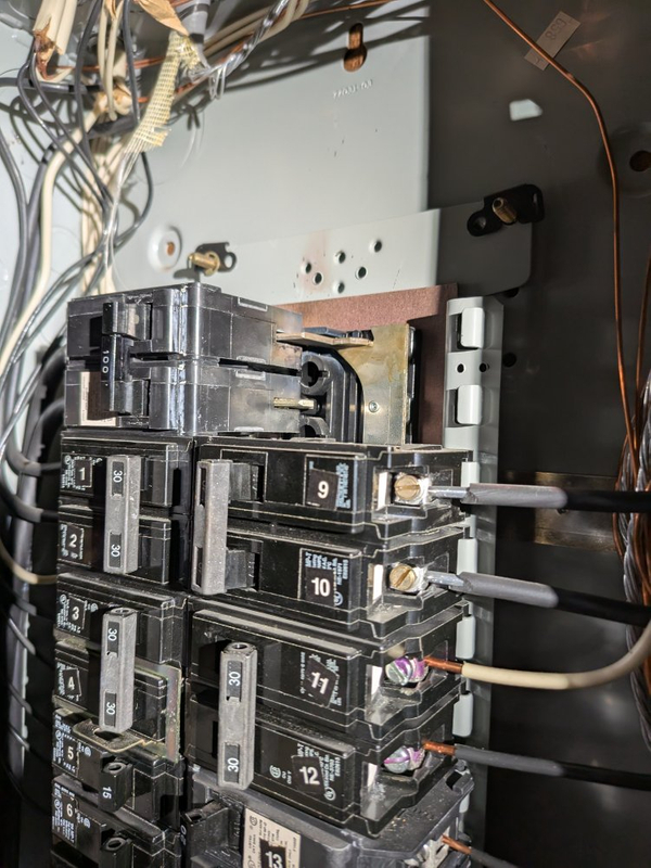 Damaged Busbar at Breaker Panel Greensboro NC