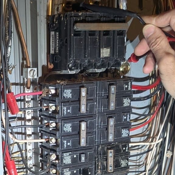 24-hour emergency electrician partial power outage main breaker testing