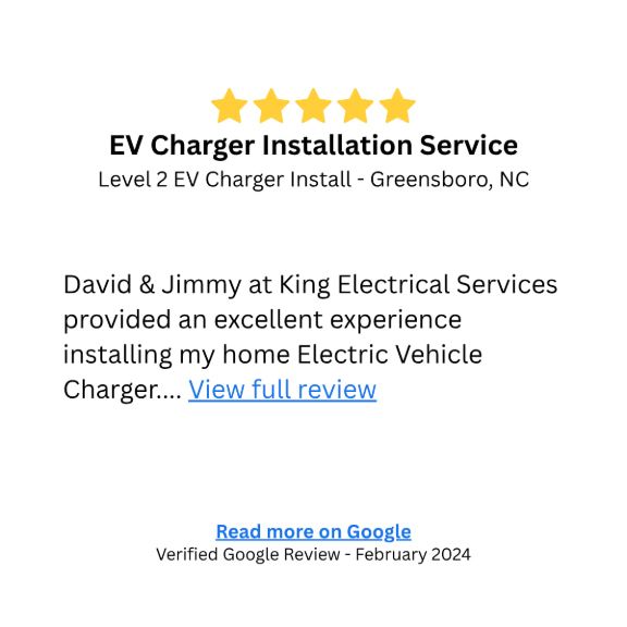 Electric Vehicle Charger Installation Customer Review