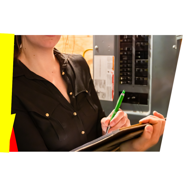 electrician checking electrical panel