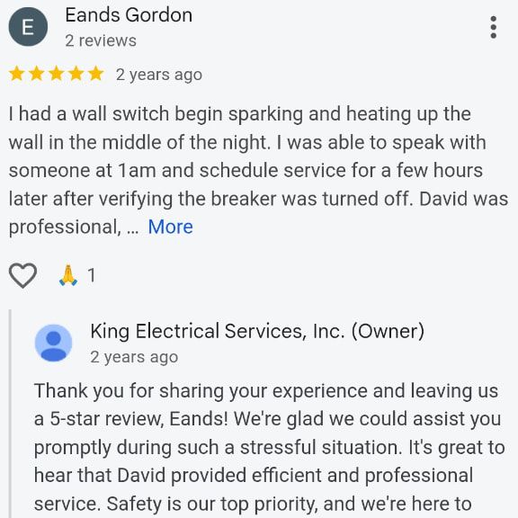 Emergency Electrician Sparking Switch Customer Review