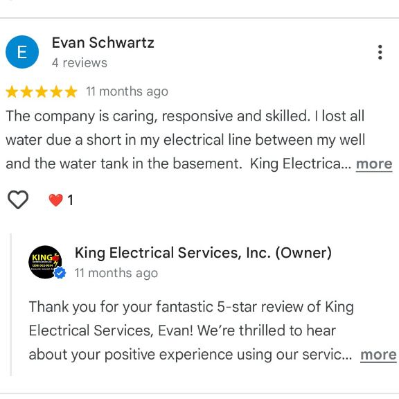 Responsive and Skilled Emergency Electrician Customer Review