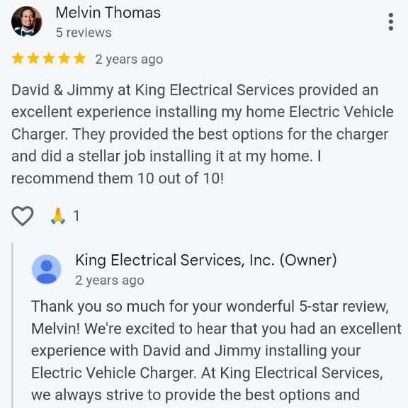Electric Vehicle Charger Installation Customer Review