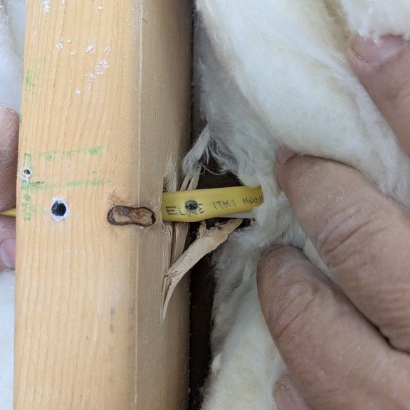 electrical troubleshooting ground fault damaged nm cable