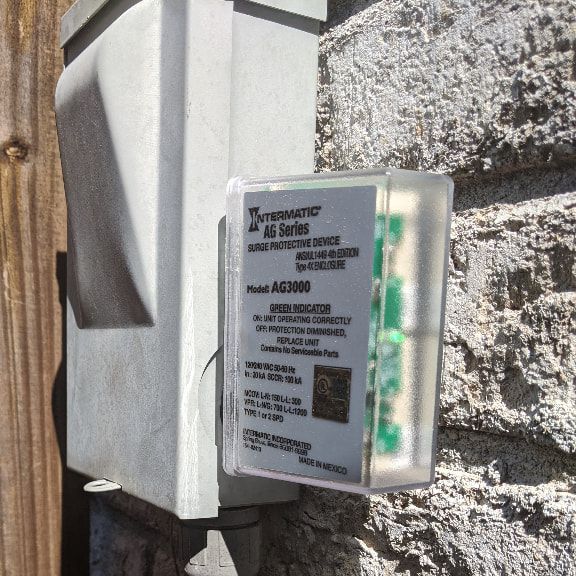 Outdoor Surge Protection Device Installed at AC Disconnect
